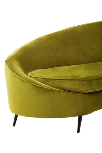 3 Seater Olive Velvet Sofa | Hasina
