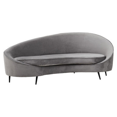 3 Seater Grey Velvet Sofa | Hasina