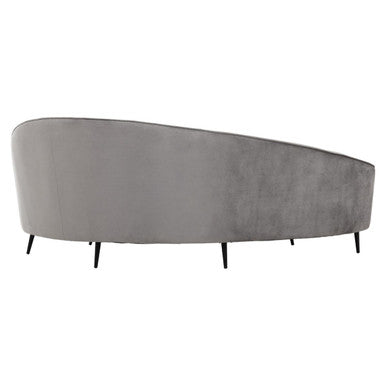3 Seater Grey Velvet Sofa | Hasina