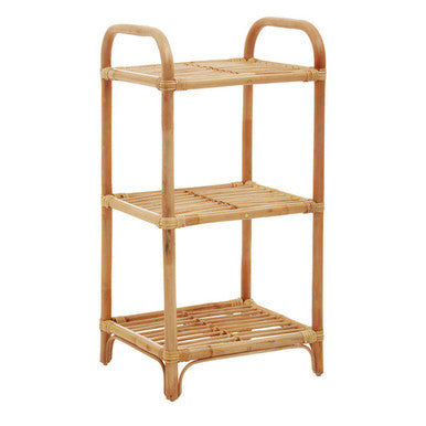 3 Tier Natural Rattan Shelf Unit | Mataram
