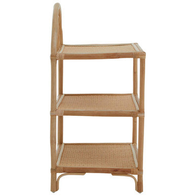 Three Tier Natural Rattan Shelf Unit | Mataram