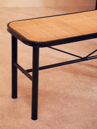 Metal and Rattan Bench | Depok