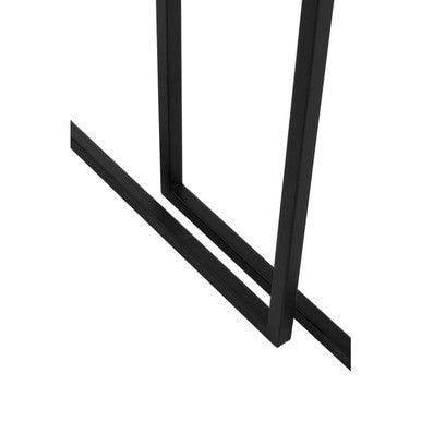 Black Metal and Rattan Top Nest of 2 Tables with Square Frames | Depok
