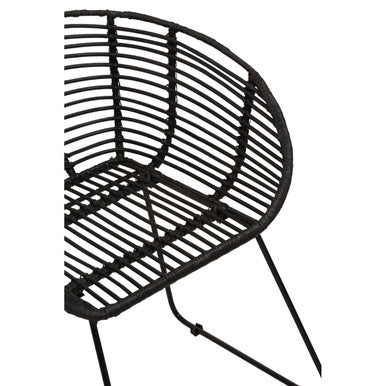 Black Natural Rattan Chair | Lagom