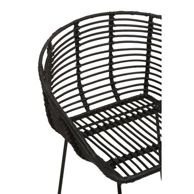 Black Natural Rattan Chair | Lagom