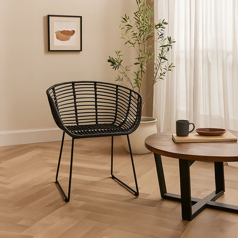 Black Natural Rattan Chair | Lagom