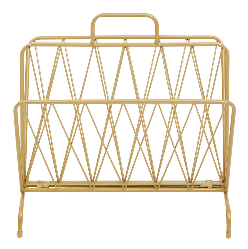 Gold Finish Two Pocket Magazine Rack | Avento