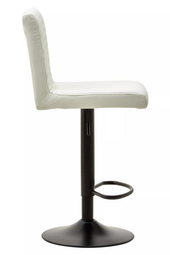 High Back White Leather Effect Bar Chair | Baina