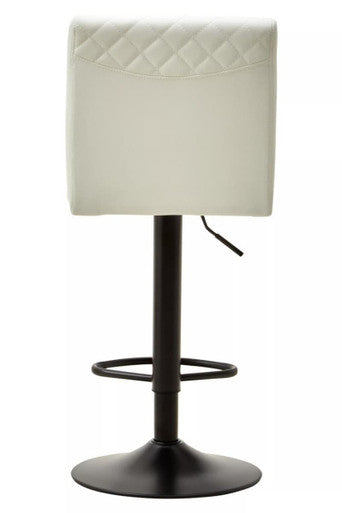 High Back White Leather Effect Bar Chair | Baina