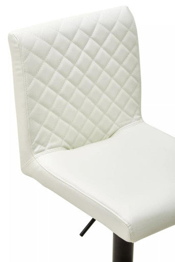 High Back White Leather Effect Bar Chair | Baina
