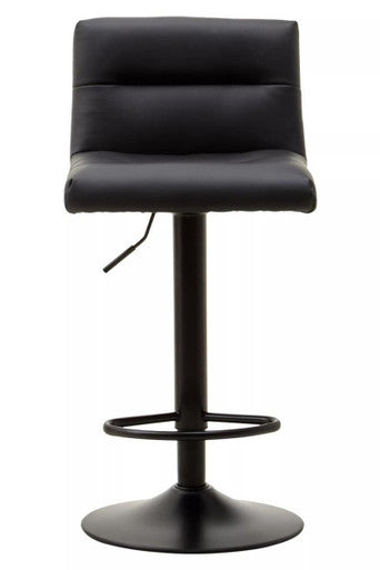 Black Leather Effect Bar Stool | Baina