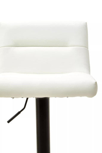 White Leather Effect Bar Stool | Baina