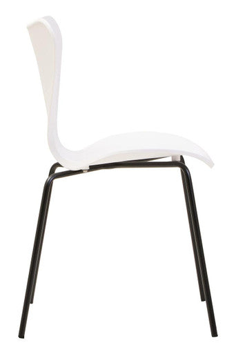 White Seat and Black Legs Dining Chair | Laila