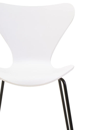 White Seat and Black Legs Dining Chair | Laila