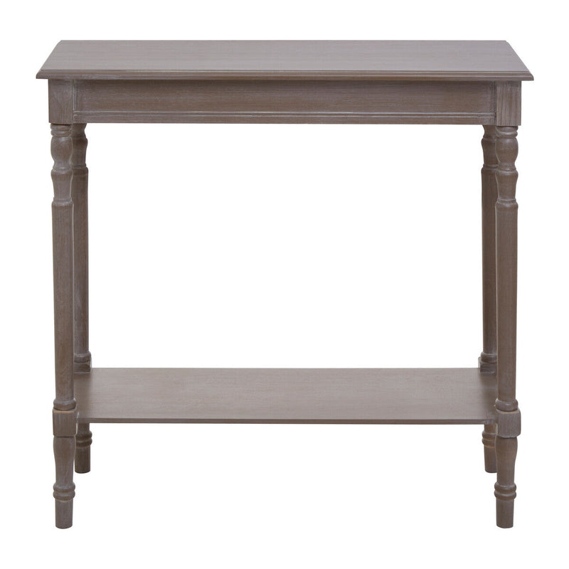 Natural Wooden Console Table with Lower Storage Shelf | Heritage