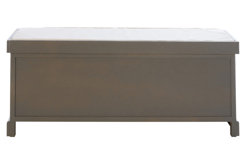 Grey Three Drawer Storage Bench with Cushion | Heritage