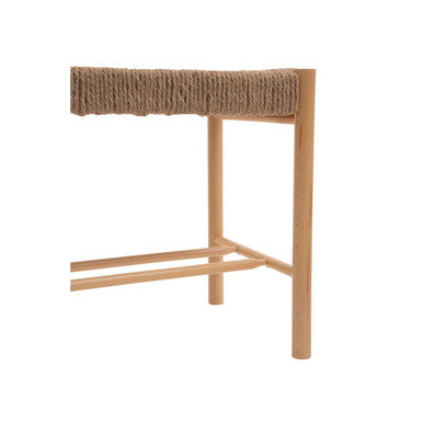Natural Rope Weave Small Bench | Bandar