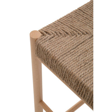 Natural Rope Weave Small Bench | Bandar
