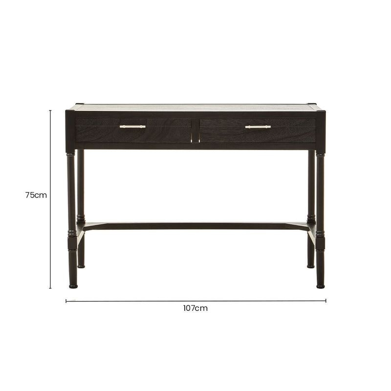 Two Drawer Black Finish Desk | Heritage