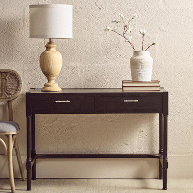 Two Drawer Black Finish Desk | Heritage