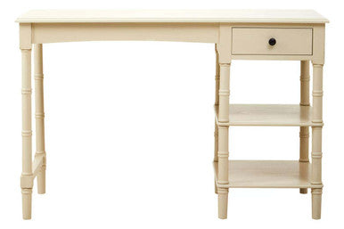 Ivory Desk with Drawer and Shelves | Heritage