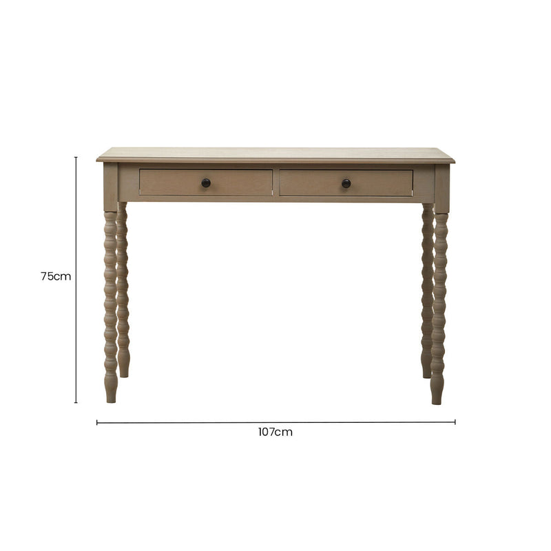 Two Drawer Desk with Natural Wash | Heritage