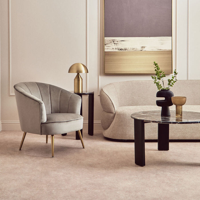 Grey Velvet Chair | Yolanda
