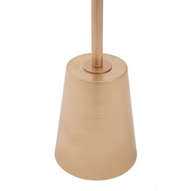 White Marble Effect Top Side Table with Gold Metal Base | Avola