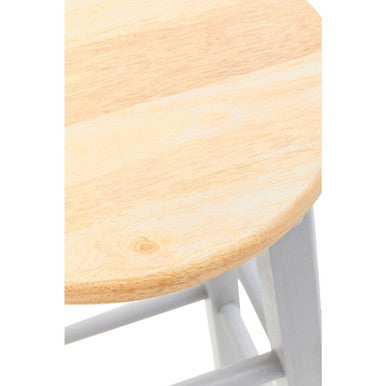 Natural and Grey Wood Bar or Kitchen Stool | Chester