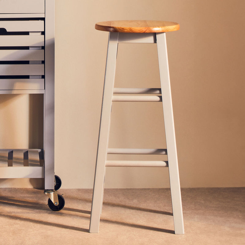 Natural and Grey Wood Bar or Kitchen Stool | Chester