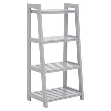 Grey Wood Four Tier Shelf Unit | Chester