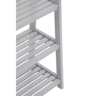 Grey Wood Four Tier Shelf Unit | Chester