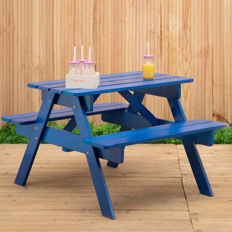 Blue Kids Picnic Bench | Brighton