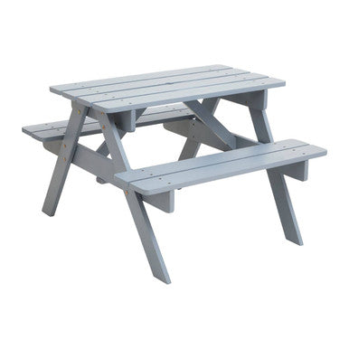 Grey Finish Wood Kids Picnic Bench | Brighton