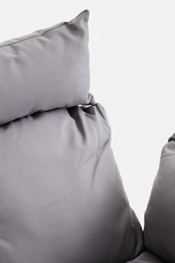 Clear Swing Chair with Grey Cushions | Goa