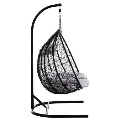 Black Rattan Effect Double Hanging Chair | Goa