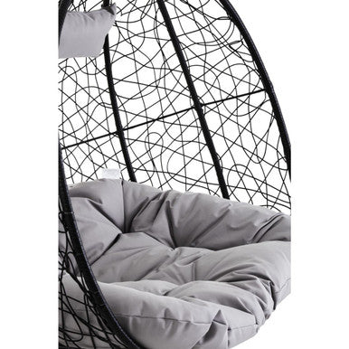 Black Rattan Effect Double Hanging Chair | Goa