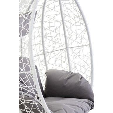 White Rattan Effect Hanging Chair | Goa