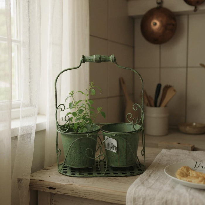 GREEN 2 POT PLANTER