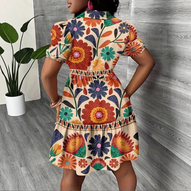 Women's Casual Simple Mini Dress Summer