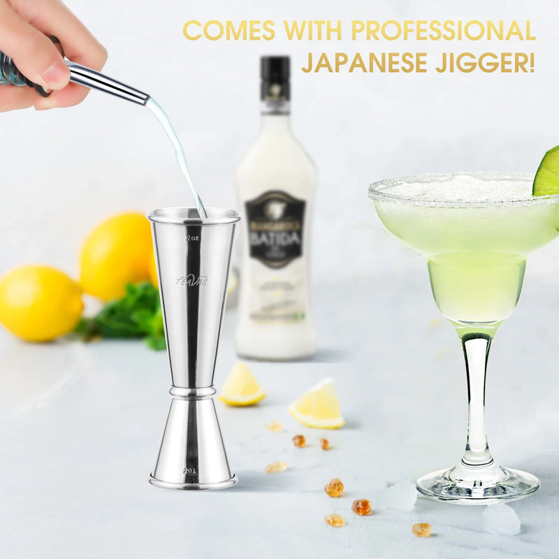 25-Piece Mixology Bartender Kit – Cocktail Shaker & Japanese Jigger Bar Gift Set