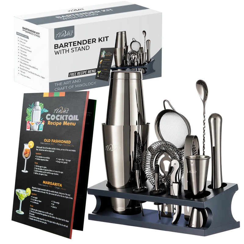 25-Piece Mixology Bartender Kit – Cocktail Shaker & Japanese Jigger Bar Gift Set