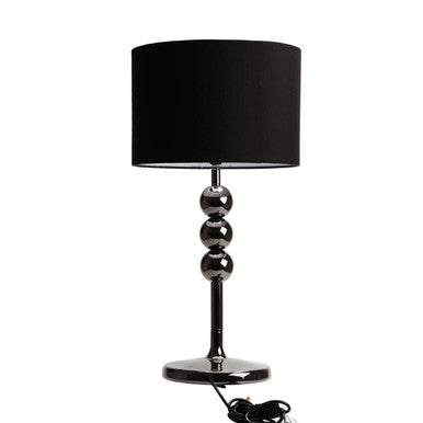 Gunmetal and Black Table Lamp with Ball Design | Friedman