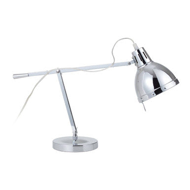Adjustable Desk Table Lamp In Pink And Chrome | Adura