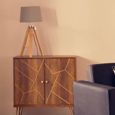 Tripod Table Lamp with Light Wood Base | Hadson