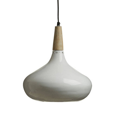 White Curved Pendant Light | Stockholm