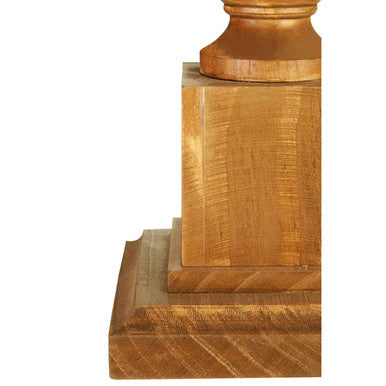 Candle Table Lamp with Wooden Square Base | Emely