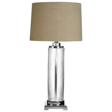 Table Lamp With Stone Linen Shade | Alona