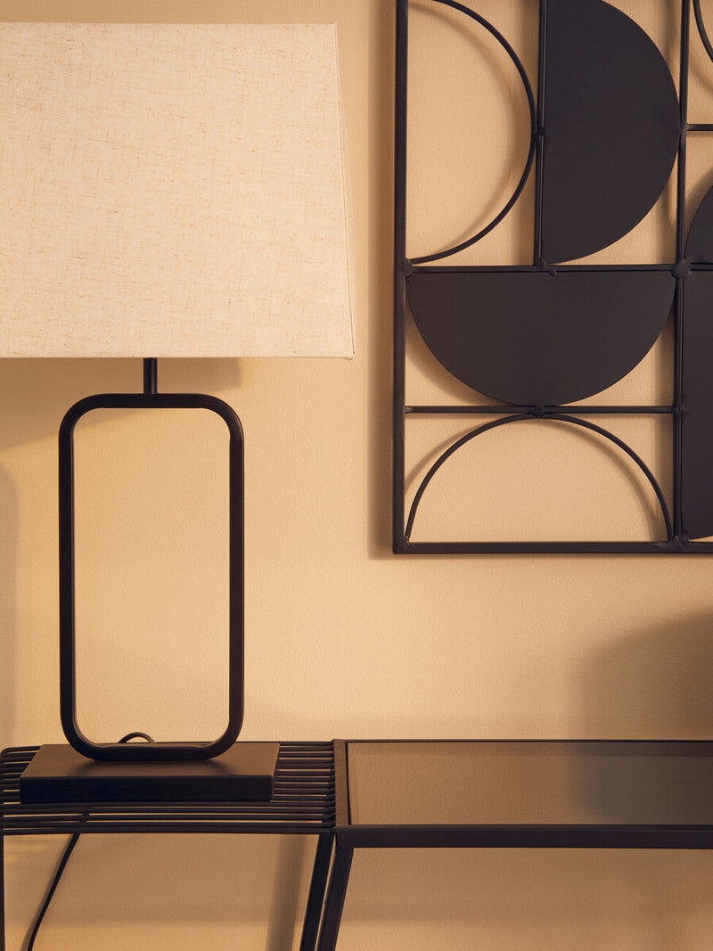Natural and Black Table Lamp | Lucas