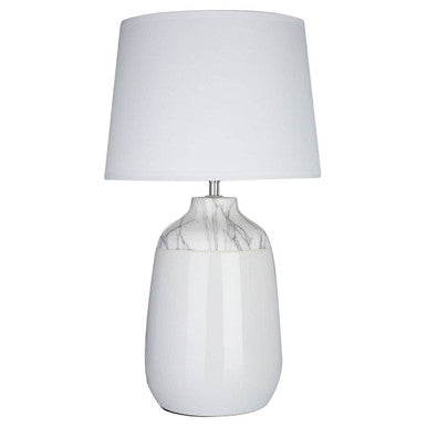 White Ceramic Table Lamp | Wenita